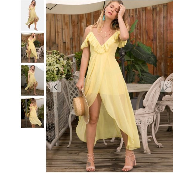 Ruffles Cold Shoulder Dress - Picture 2 of 8